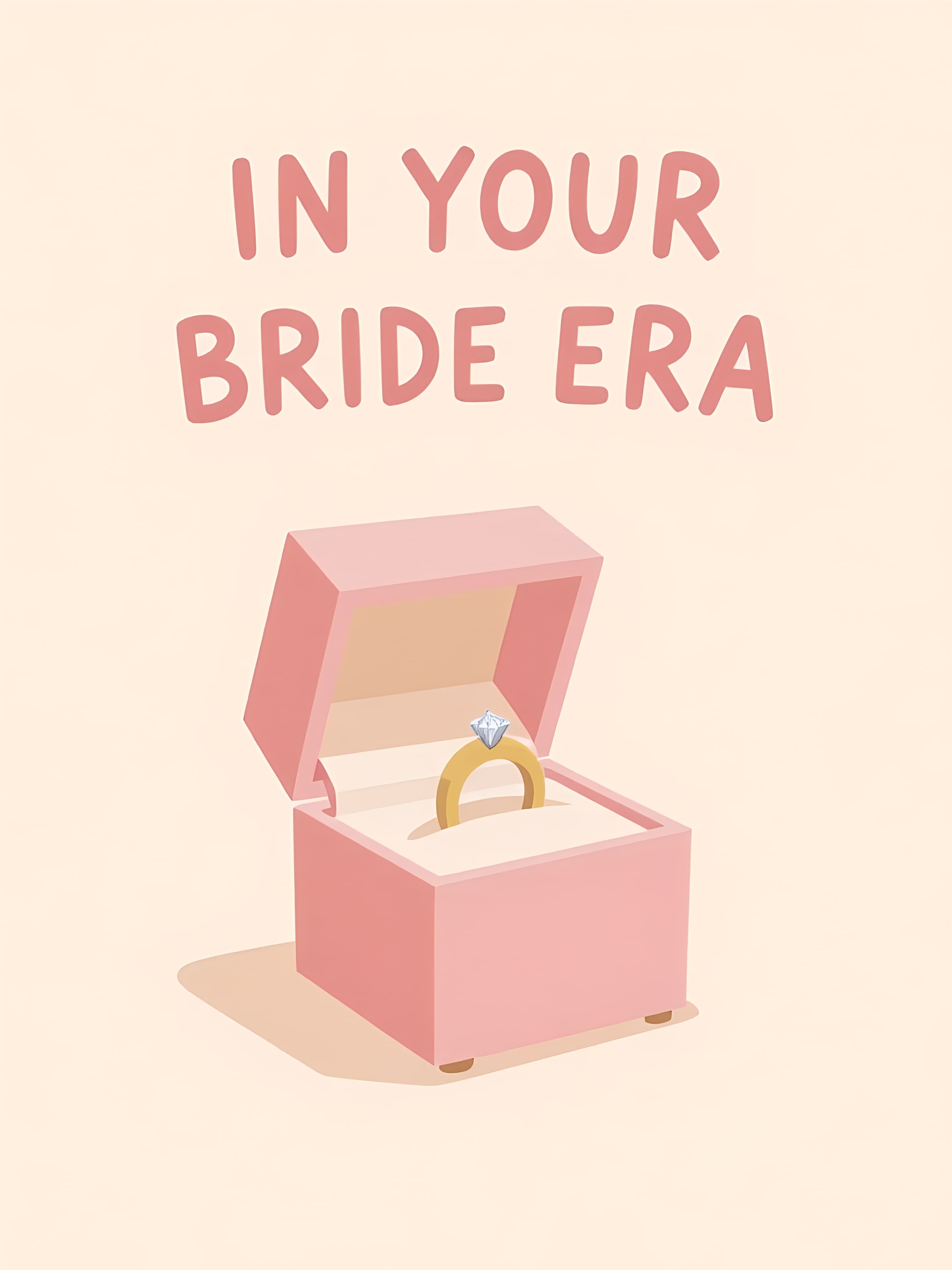 Bridal Greeting Card Ring Box Illustration