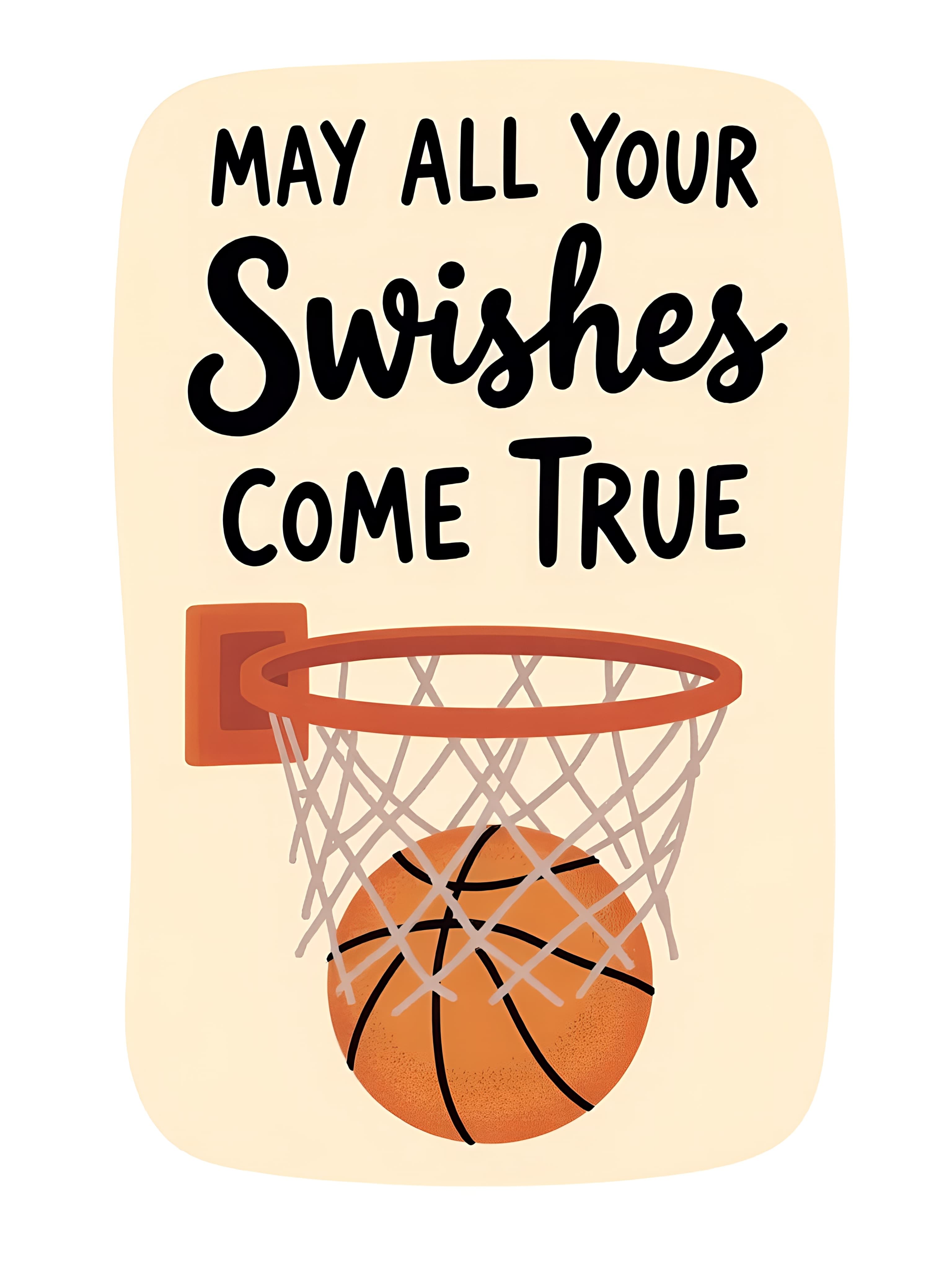 Basketball Birthday Card May All Your Swishes Come True