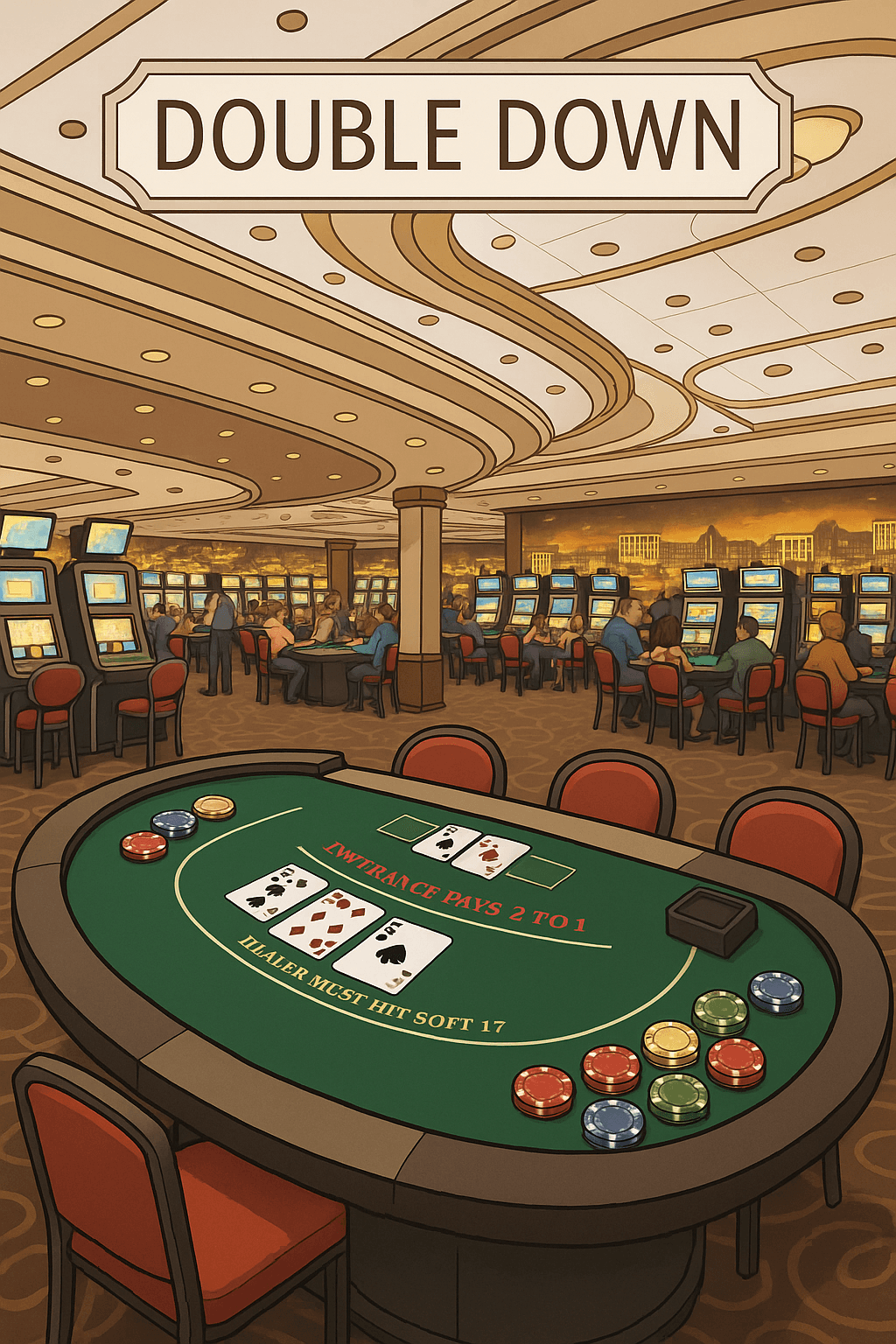 Funny Birthday Card Casino Double Down Theme