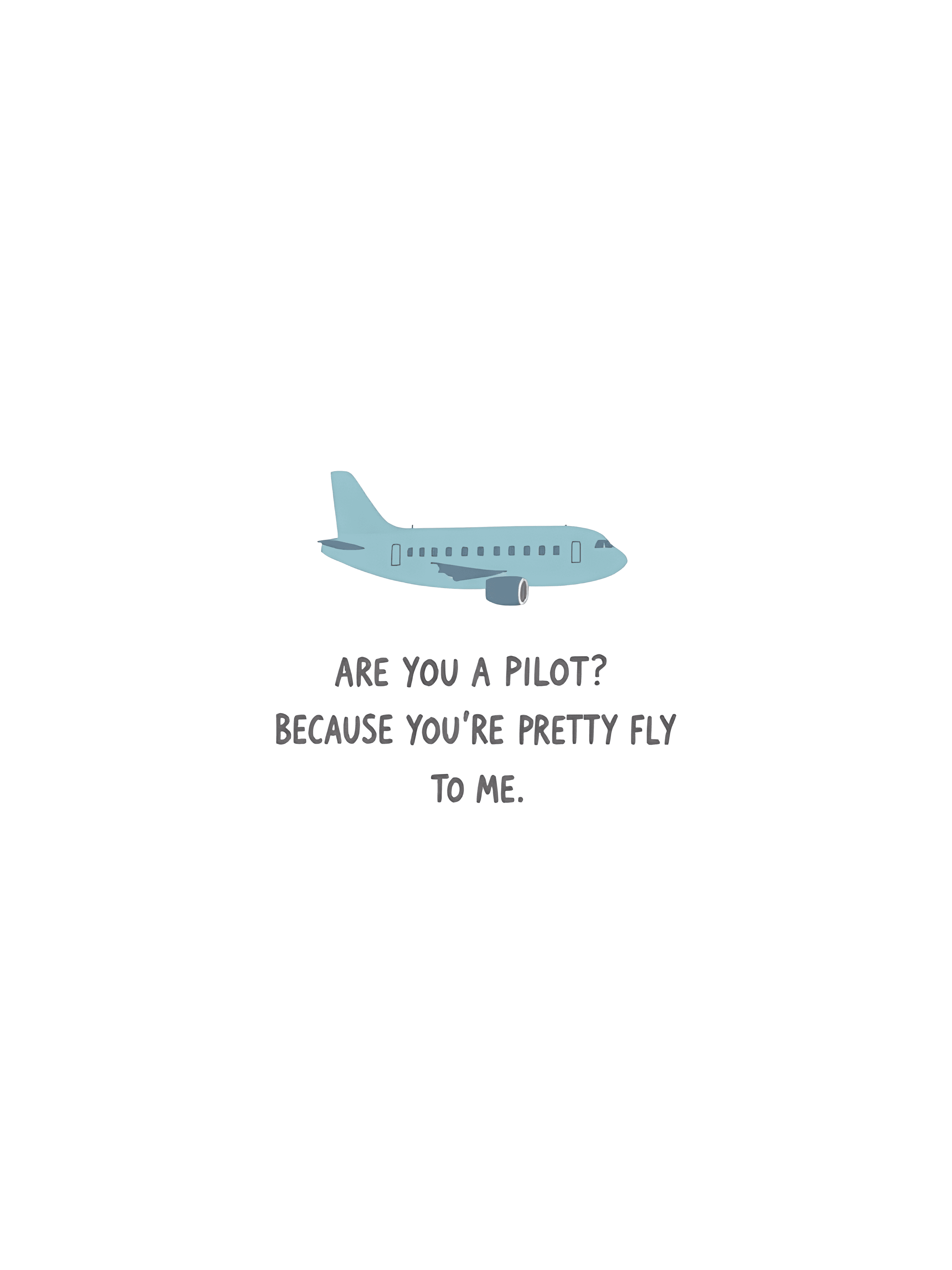 Funny Greeting Card with Airplane Joke