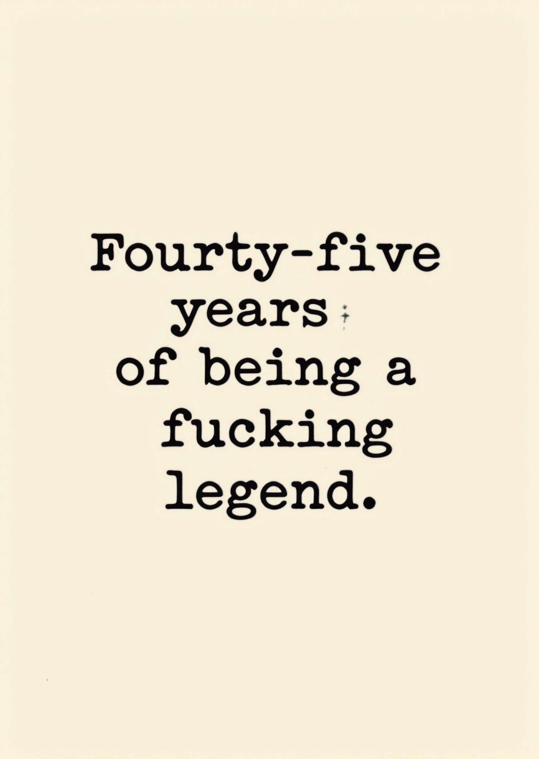 Funny Birthday Greeting Card Modern Typography