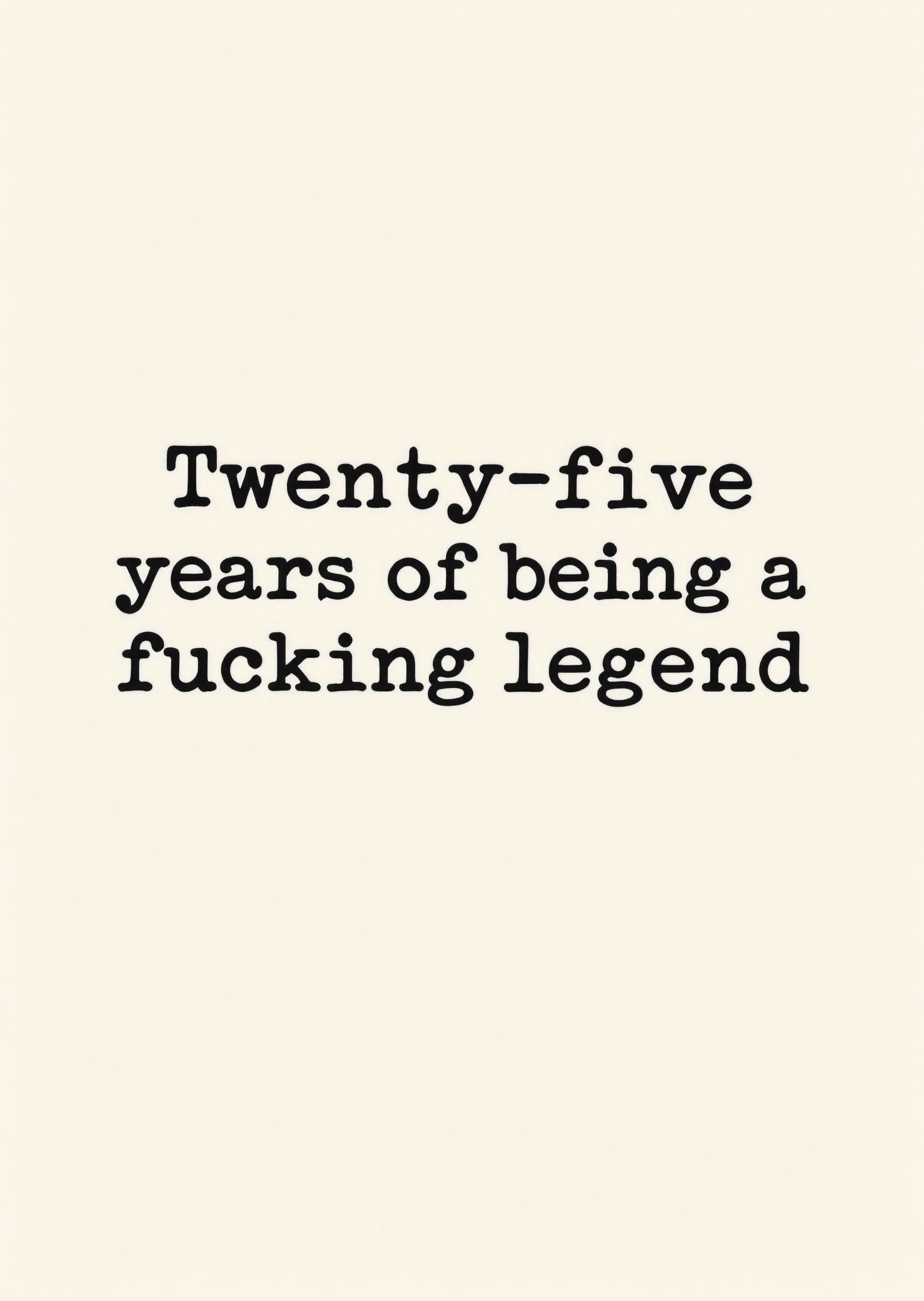 Funny Birthday Greeting Card Bold Typography