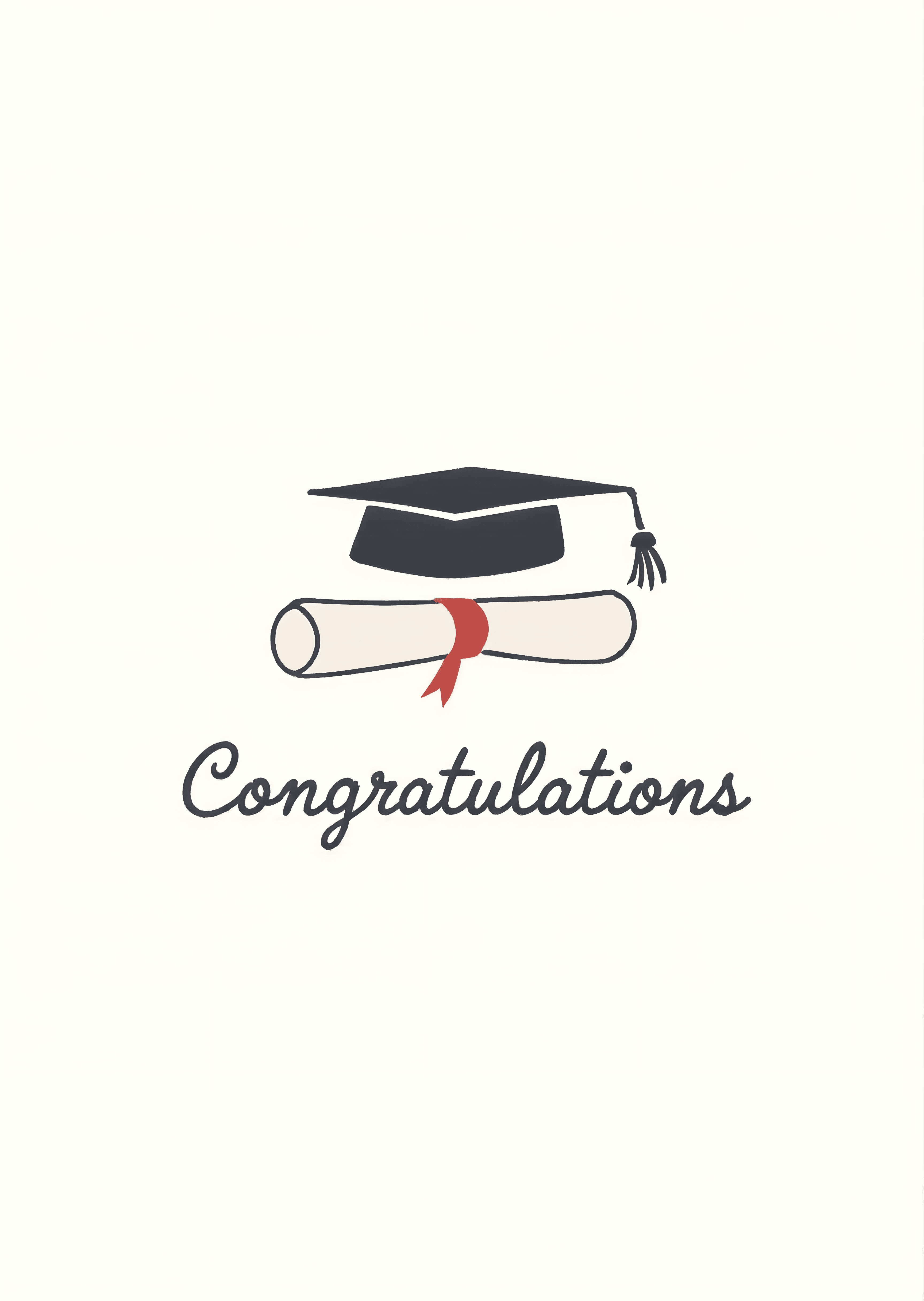 Graduation Greeting Card Modern Minimalist Design