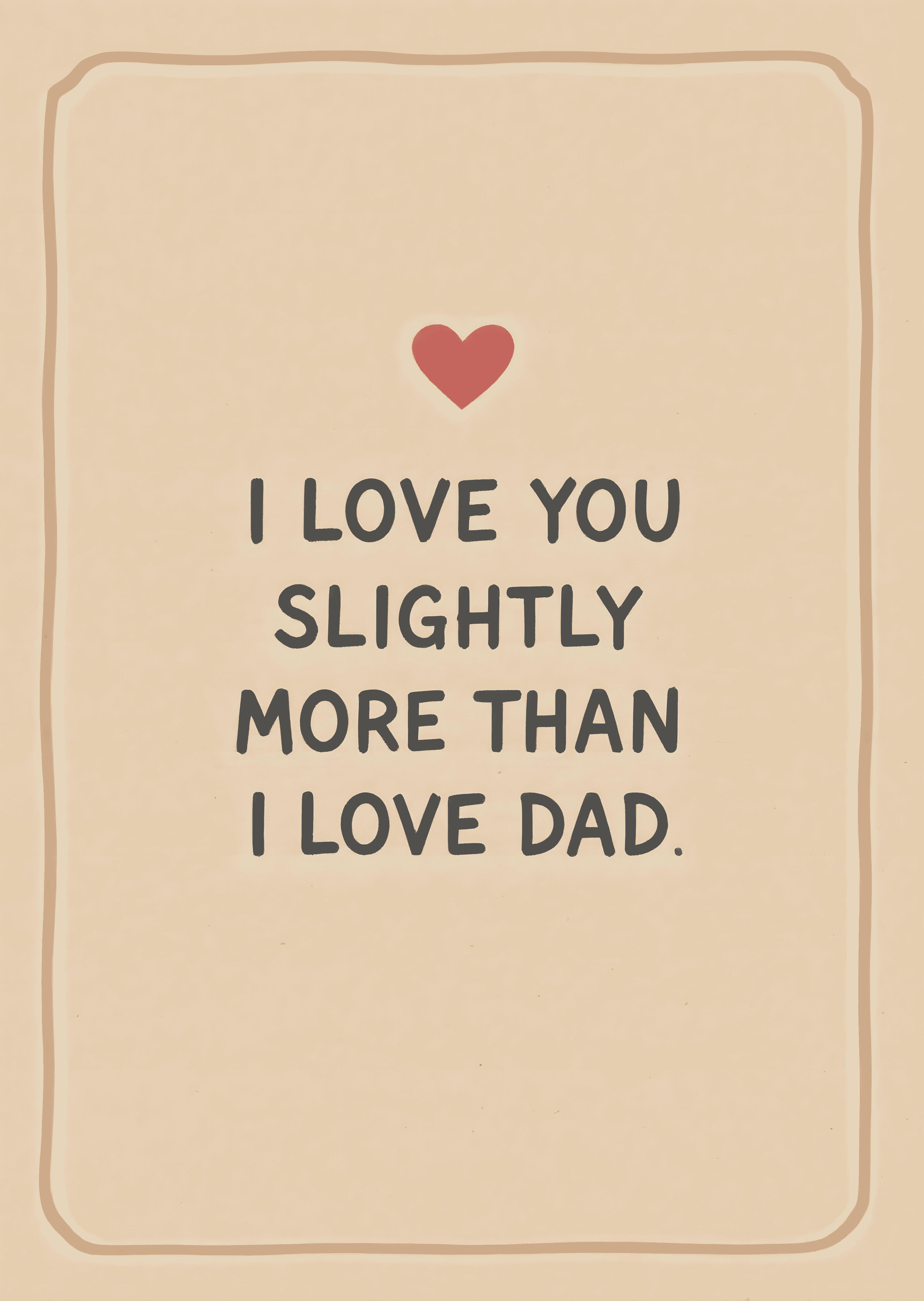 Funny Love Card Heart Design Modern and Sweet