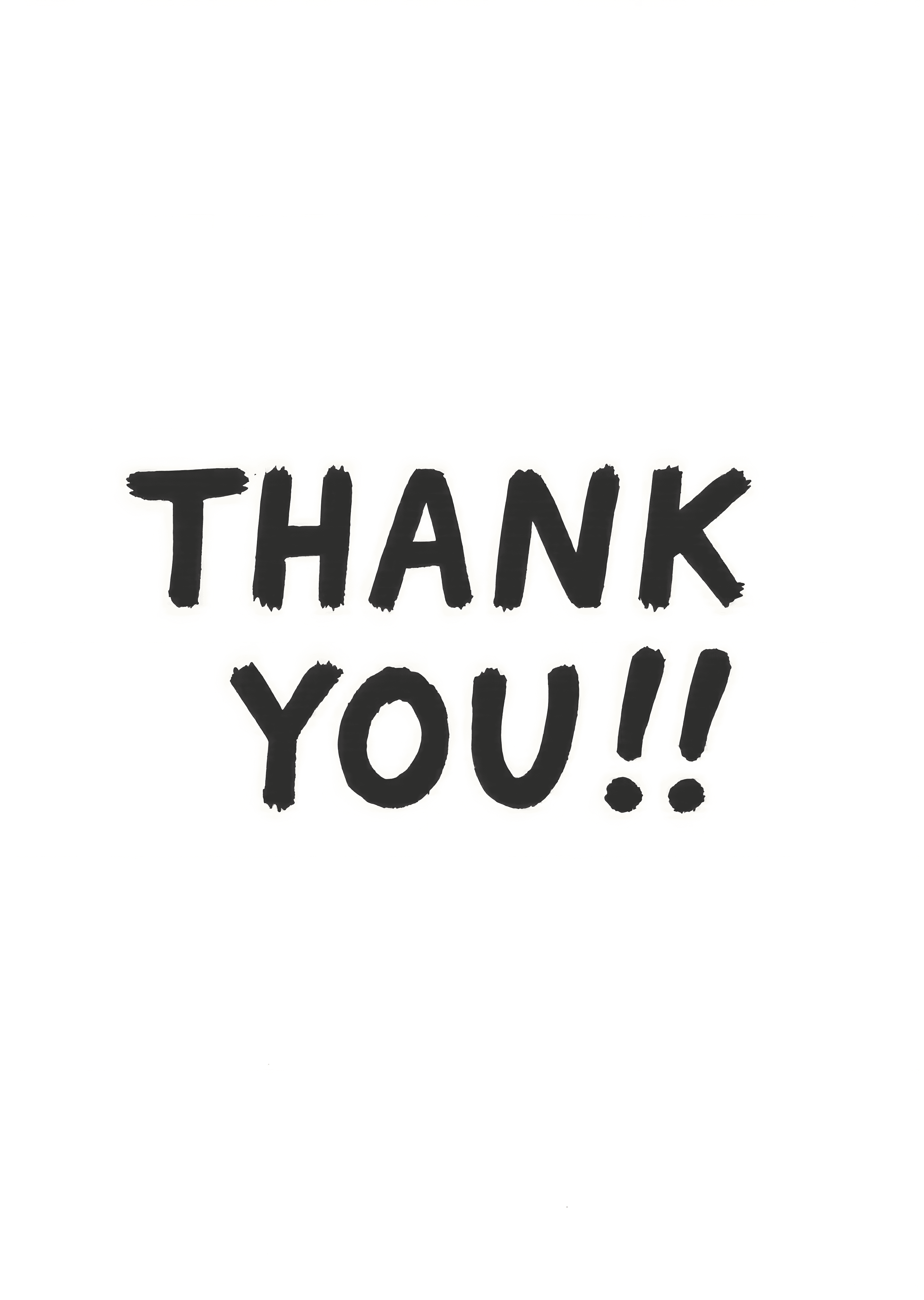 Thank You Greeting Card Bold Design Modern Stationery