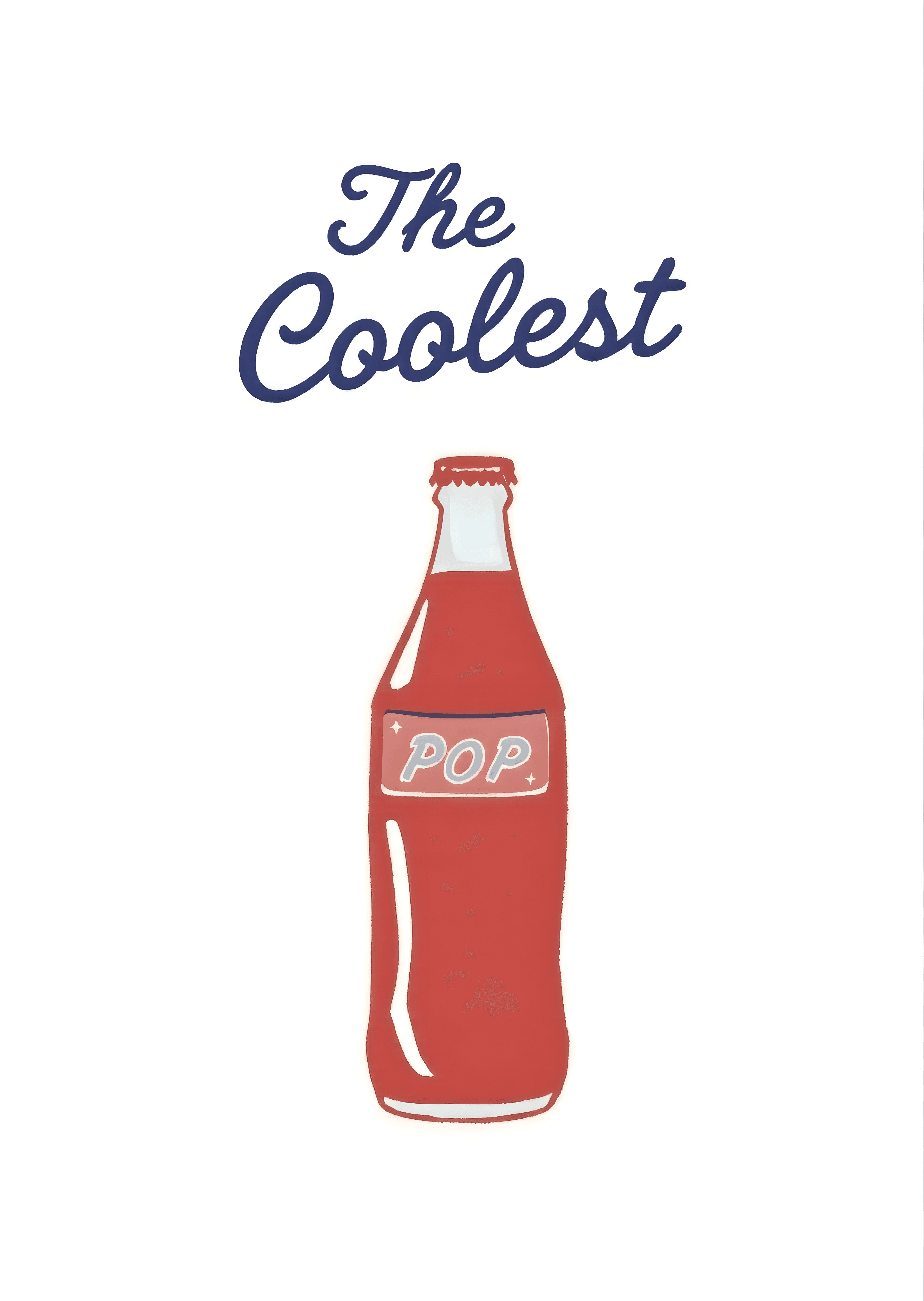 Funny Greeting Card with Retro Soda Bottle Design