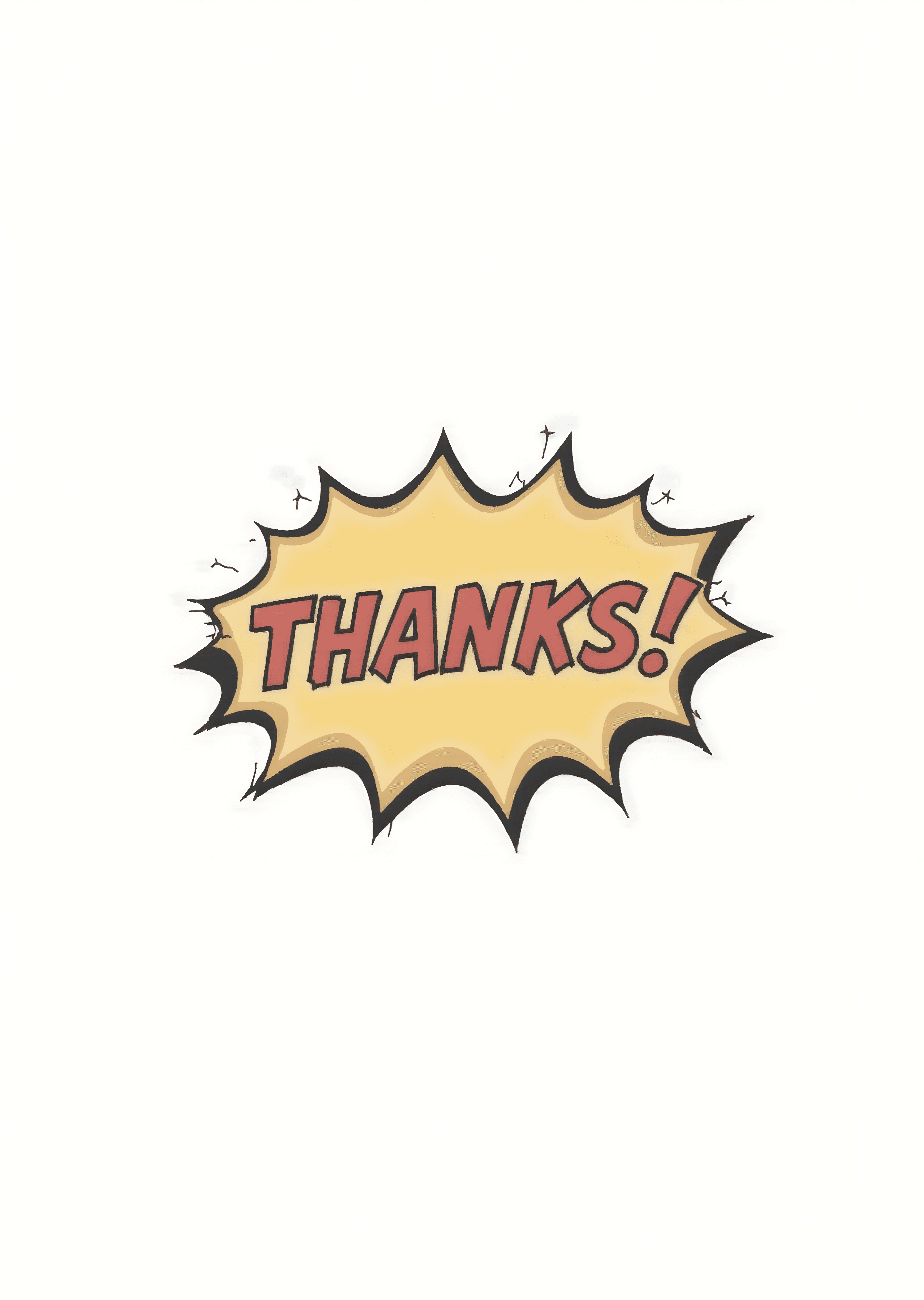 Thank You Card Comic Style Modern Design