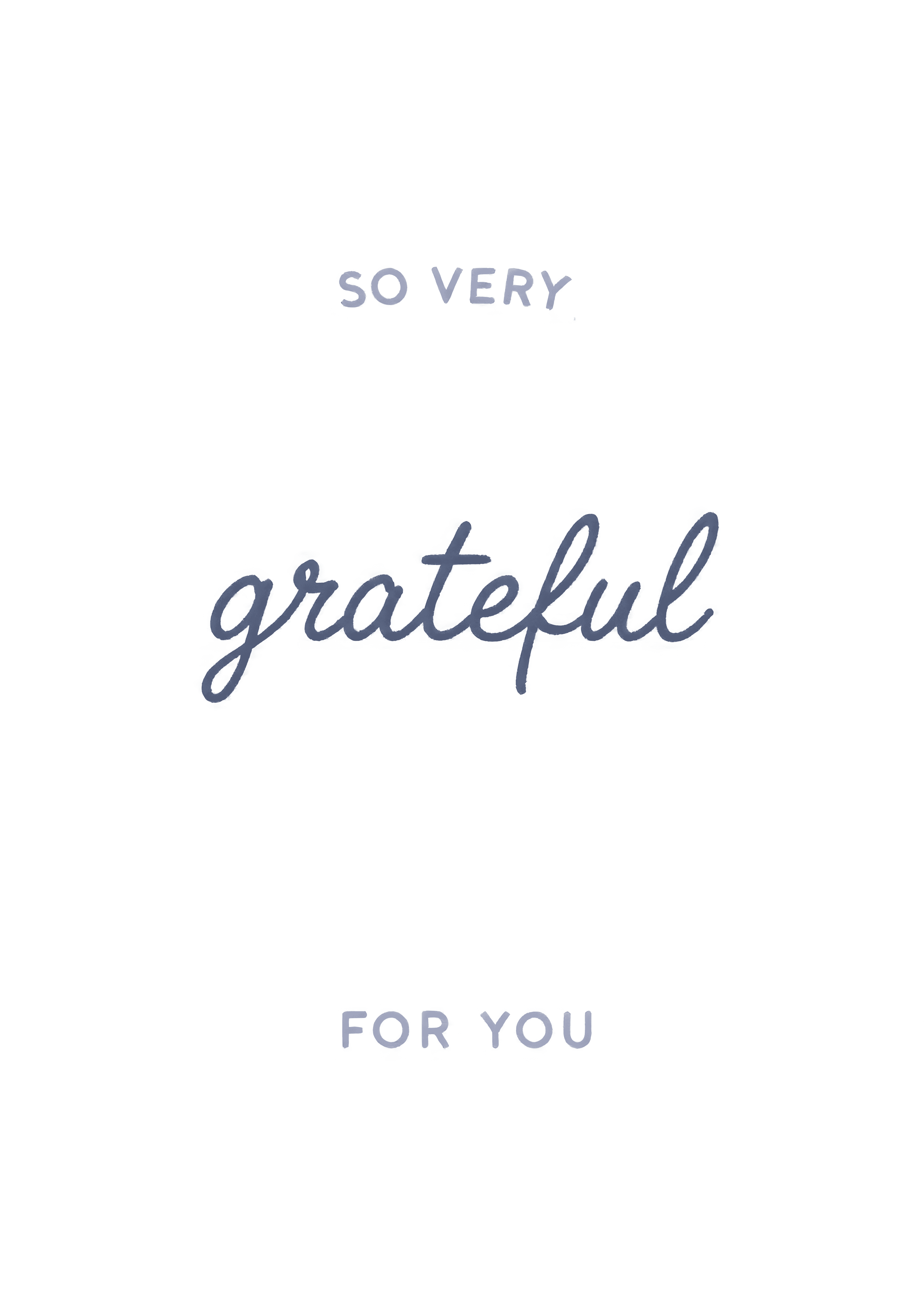 Thank You Greeting Card Modern Script Design