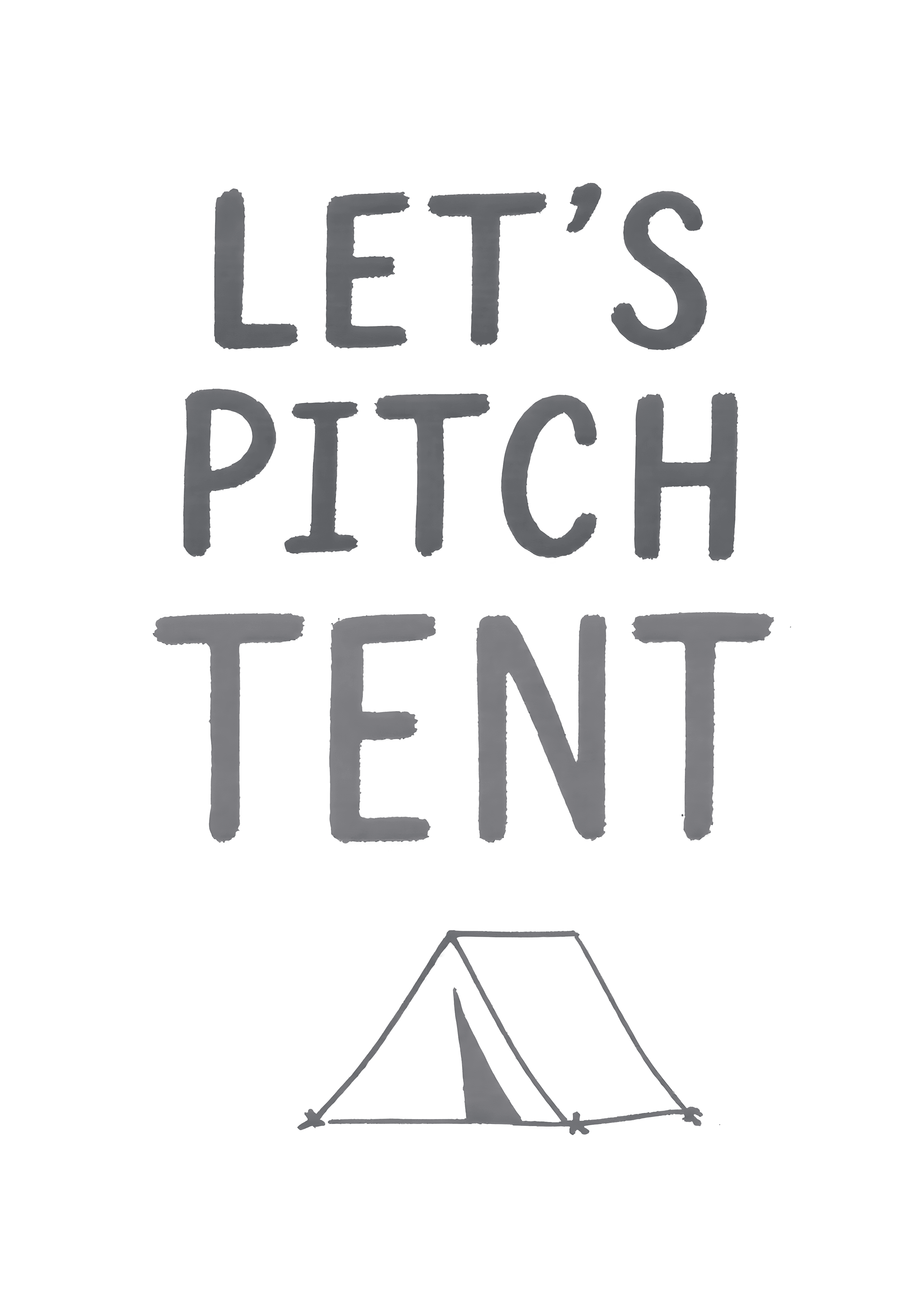 Camping Greeting Card Fun Illustrated Tent Design