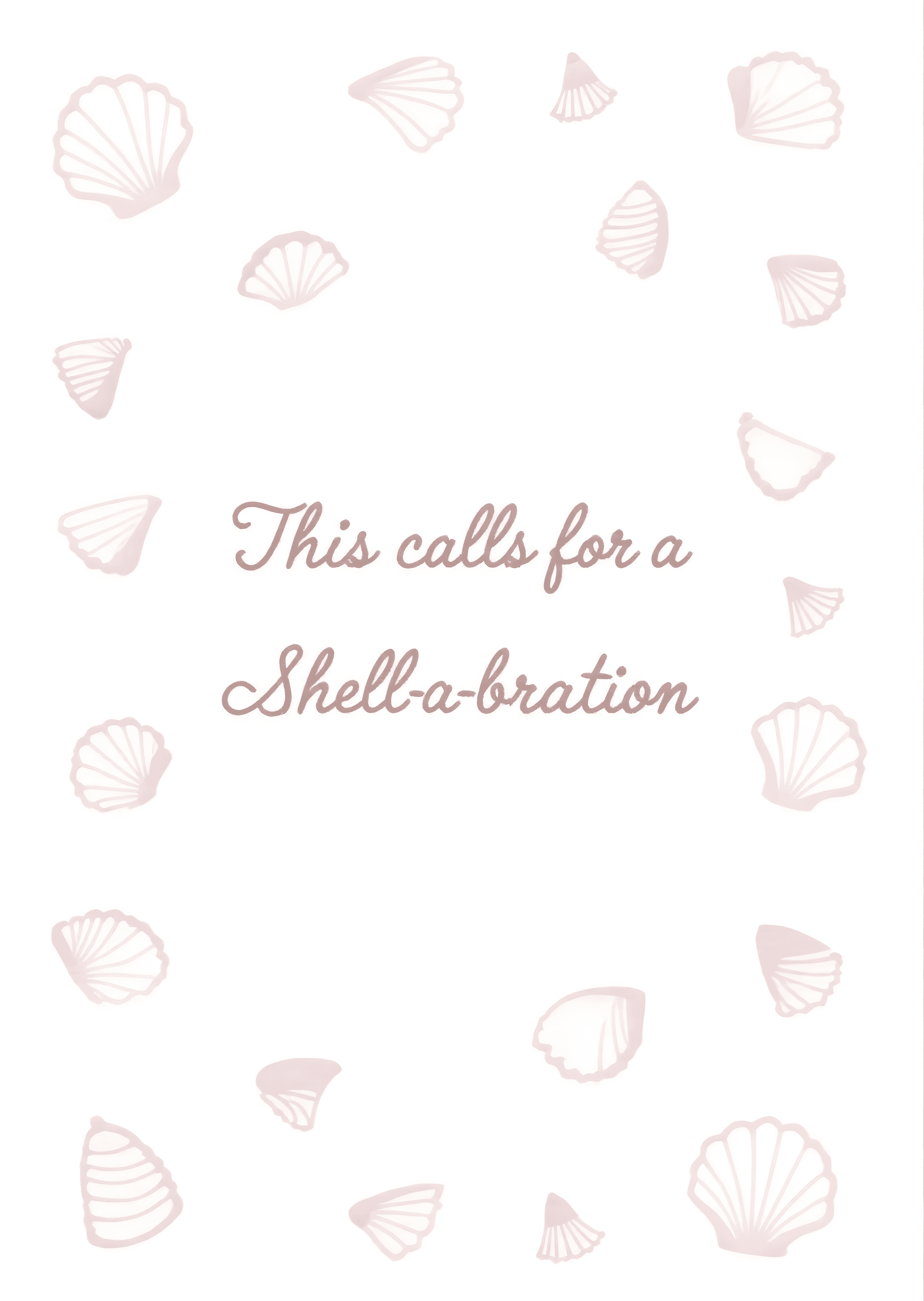 Funny Birthday Greeting Card Modern Seashell Design