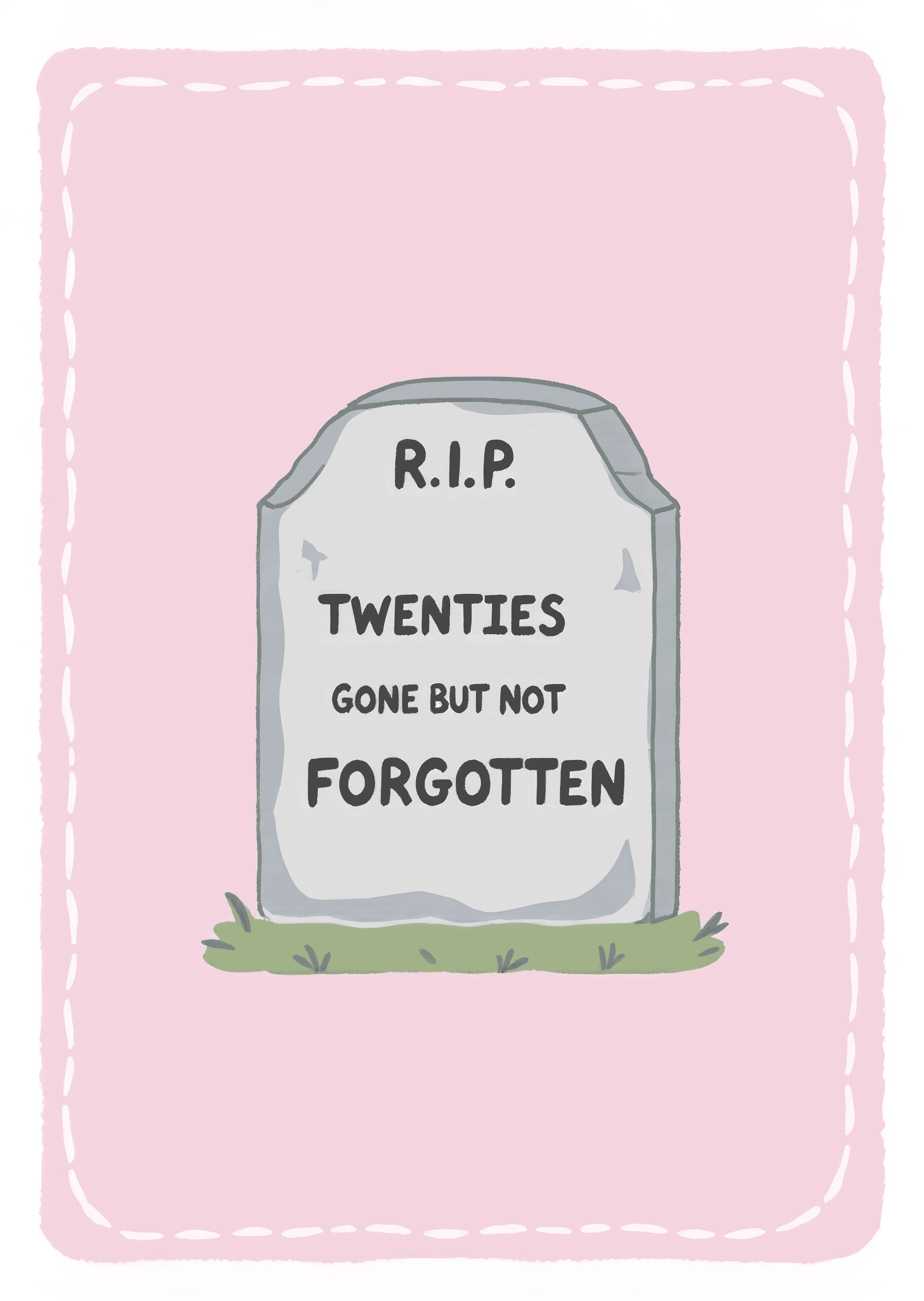 Funny 30th Birthday Card Tombstone Design