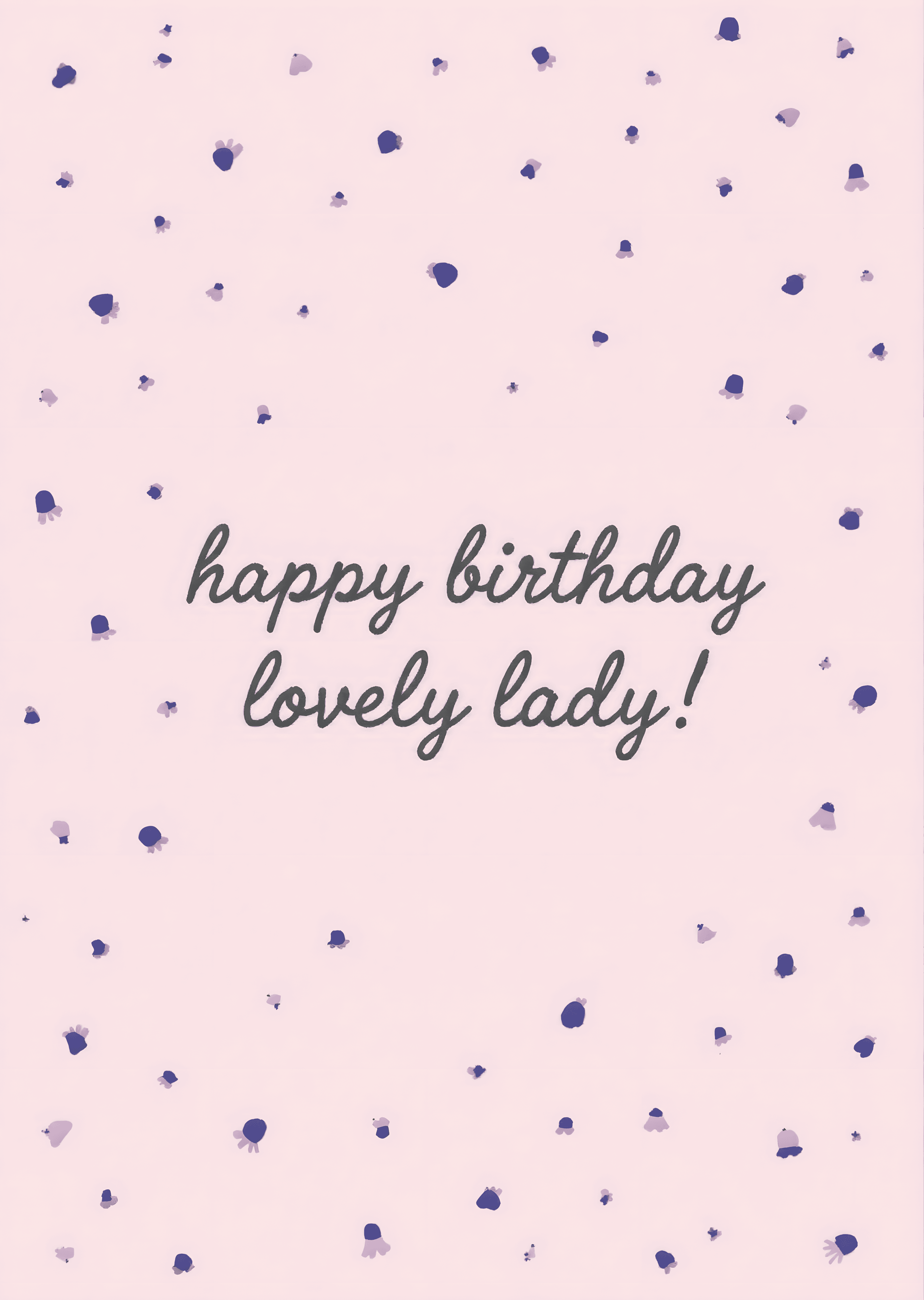 Funny Birthday Card for Her Lovely Lady Confetti Design