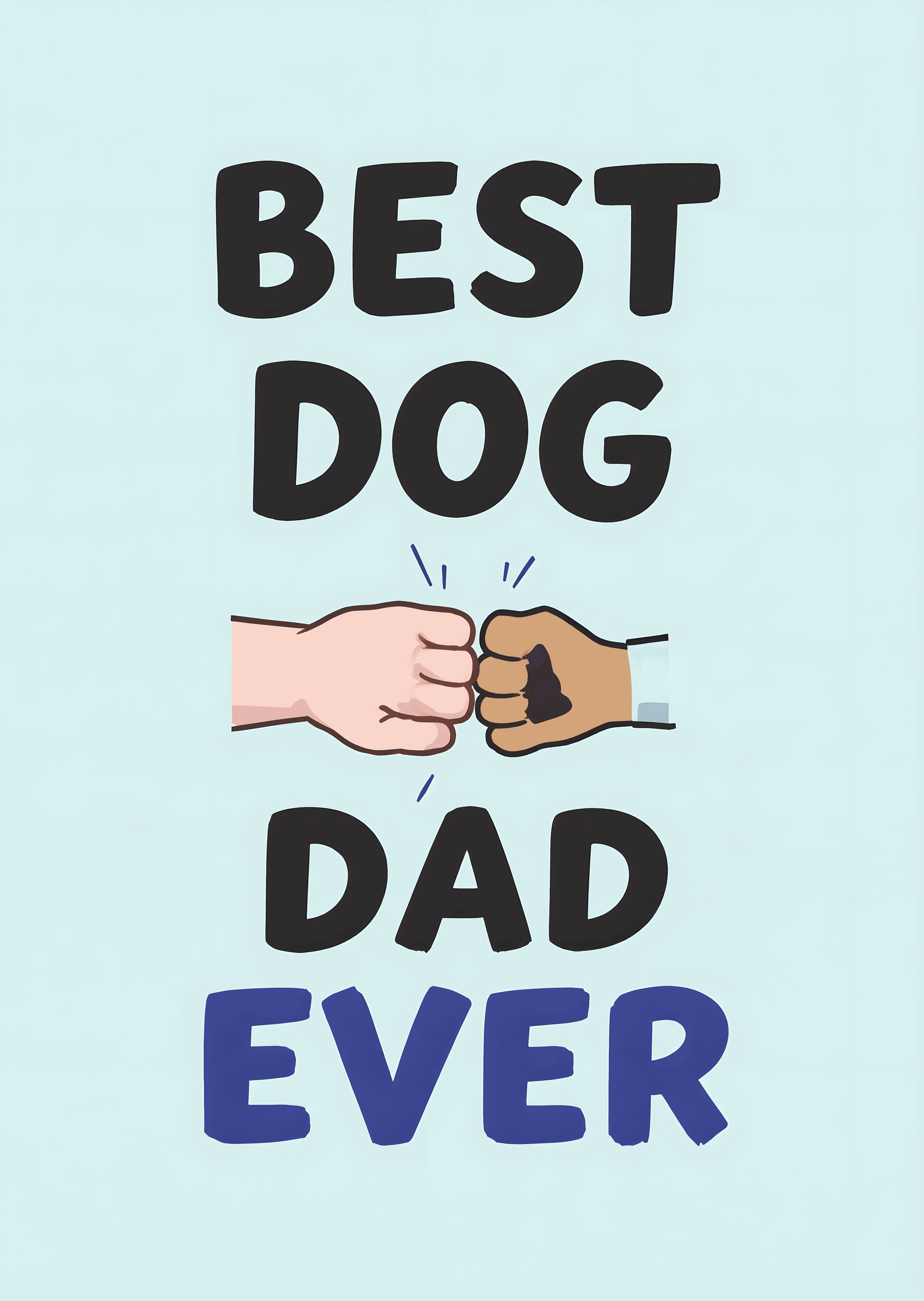 Funny Dog Dad Greeting Card Fist Bump Design